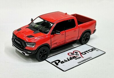5 Pulgadas / 1:46 Ram 1500 Crew Cab Rebel 2019 Rojo KINSMART Pick Up 1:43 03264