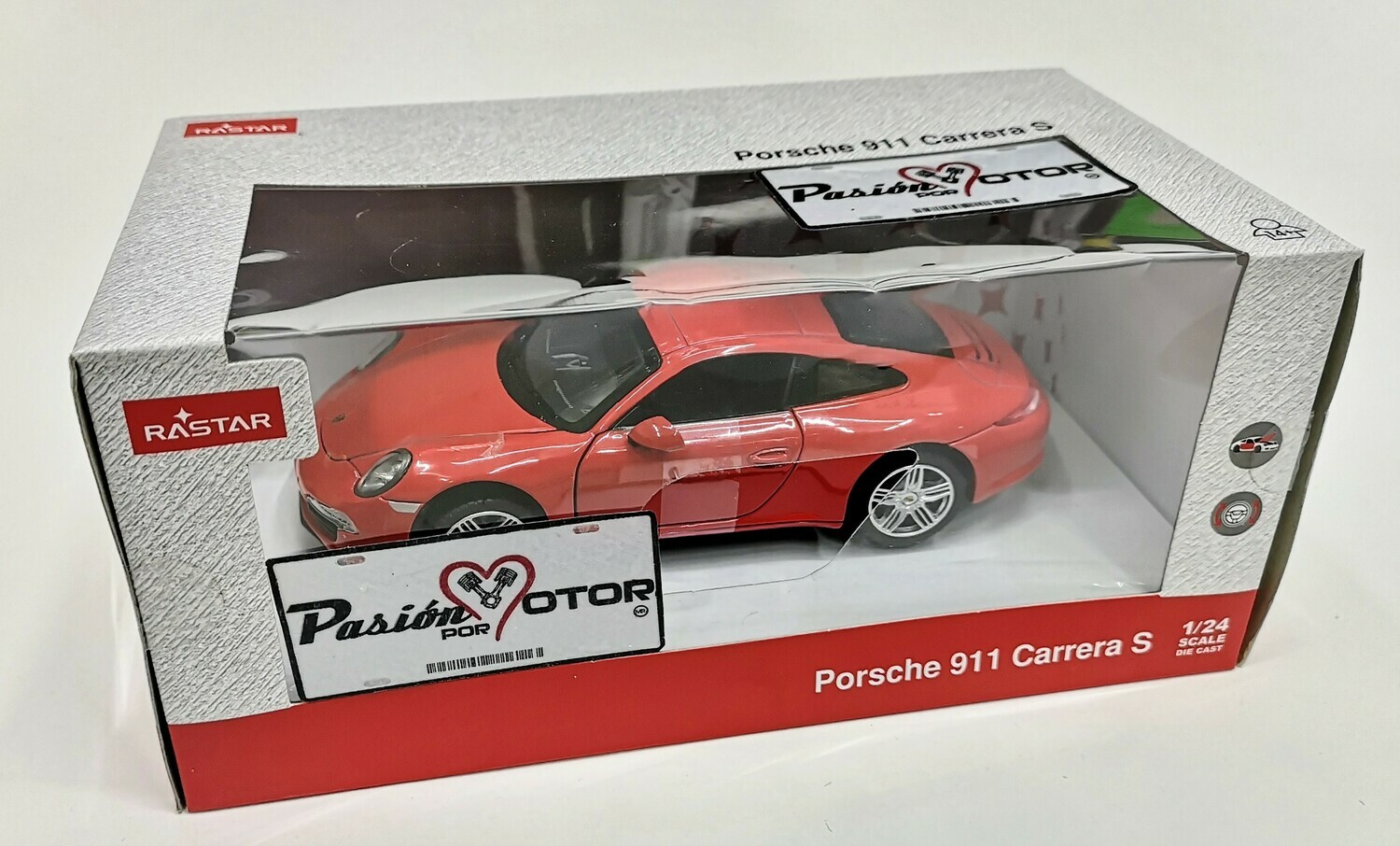 Rastar 1:24 Porsche 911 Coupe Carrera S 2012 Rojo Con Caja