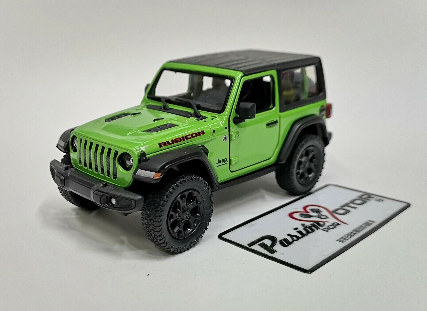 5 Pulgadas / 1:34 Jeep Wrangler Rubicon Hard Top 2018 Verde KINSMART En Display a Granel 1:32 02781
