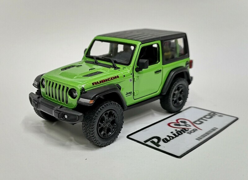 5 Pulgadas / 1:34 Jeep Wrangler Rubicon Hard Top 2018 Verde KINSMART En Display a Granel 1:32 02781