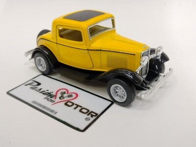 5 Pulgadas / 1:34 Ford 3 Window Coupe 1932 Amarillo KINSMART Display a Granel 1:32