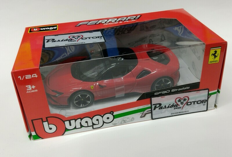 1:24 Ferrari SF90 Stradale Coupe 2019 Rojo Bburago Race & Play