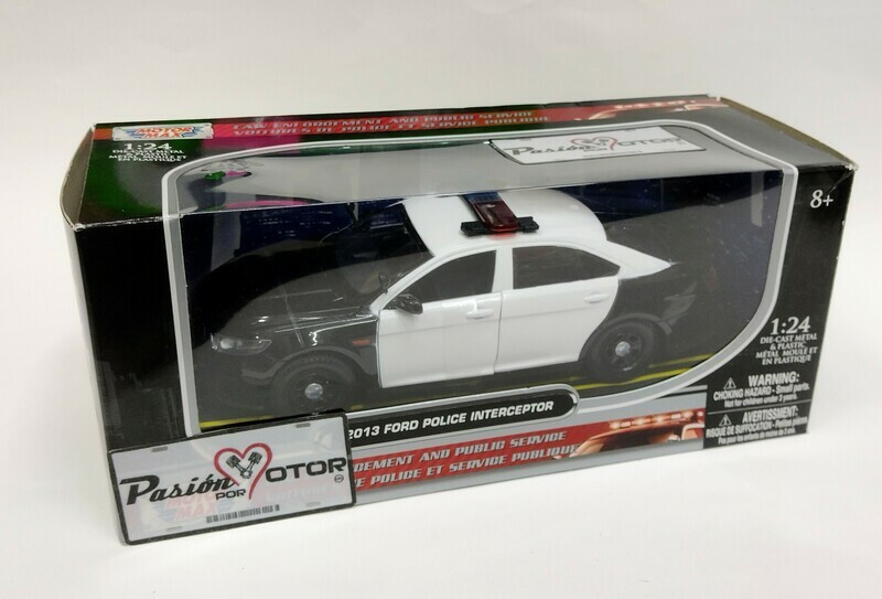 1:24 Ford Police Interceptor Sedan 2013 Law Enforcement And Public Service Motor Max Con Caja Patrulla