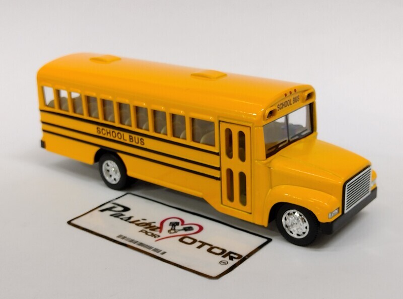 1:68 Autobus Escolar School Bus Amarillo Kinsfun Display a Granel 1:64