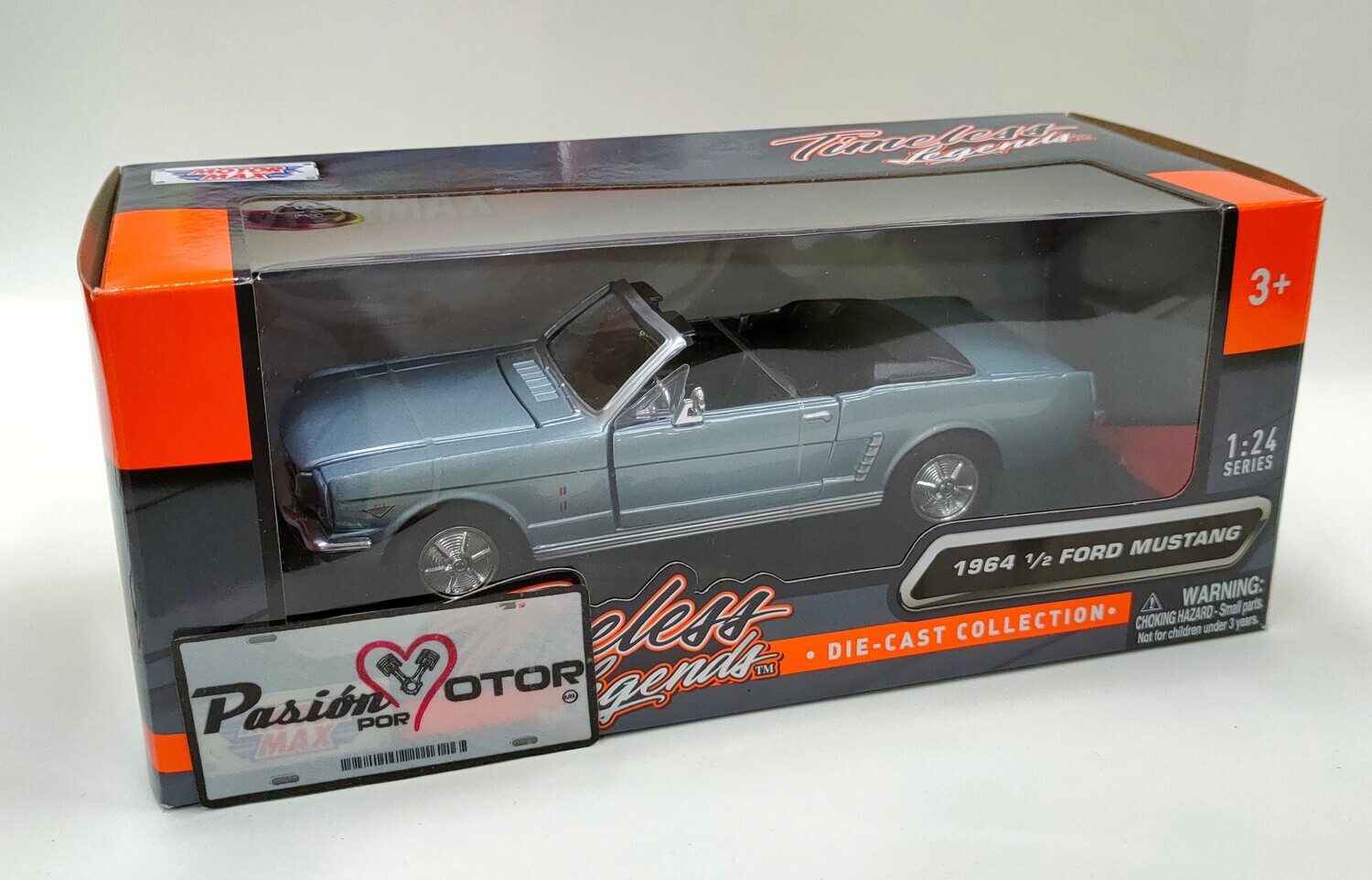Motor Max 1:24 Ford Mustang Convertible 1964 1/2 Azul Timeless Legends Con Caja Shelby