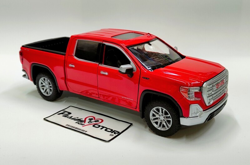 1:27 GMC Sierra 1500 SLT Pick Up Crew Cab 2019 Rojo MOTOR MAX Timeless Legends 1:24 01710