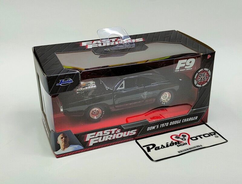 1:40 Dodge Charger Dragster Coupe R/T Dom´s 1970 Negro Jada Toys Rapido y Furioso 9 En Caja 1:32