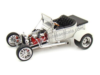 1:18 Ford Model T Bucket Roadster 1923 Blanco LUCKY DIE CAST Road Legends