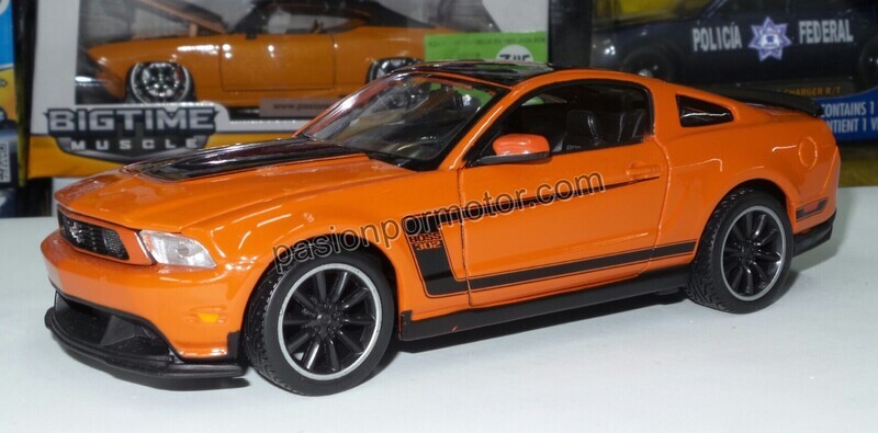 Maisto 1:24 Ford Mustang Coupe Boss 302 2012 Naranja y Negro Special Edition Display A Granel