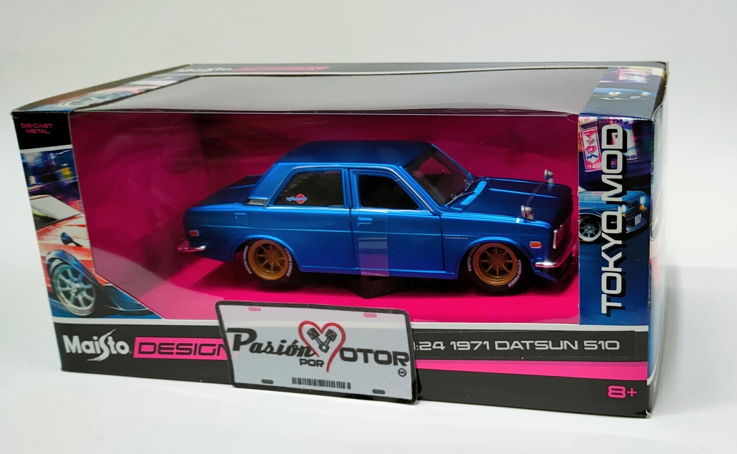 1:24 Datsun 510 Coupe 1971 Custom & Bre Maisto Design Tokyo Mod