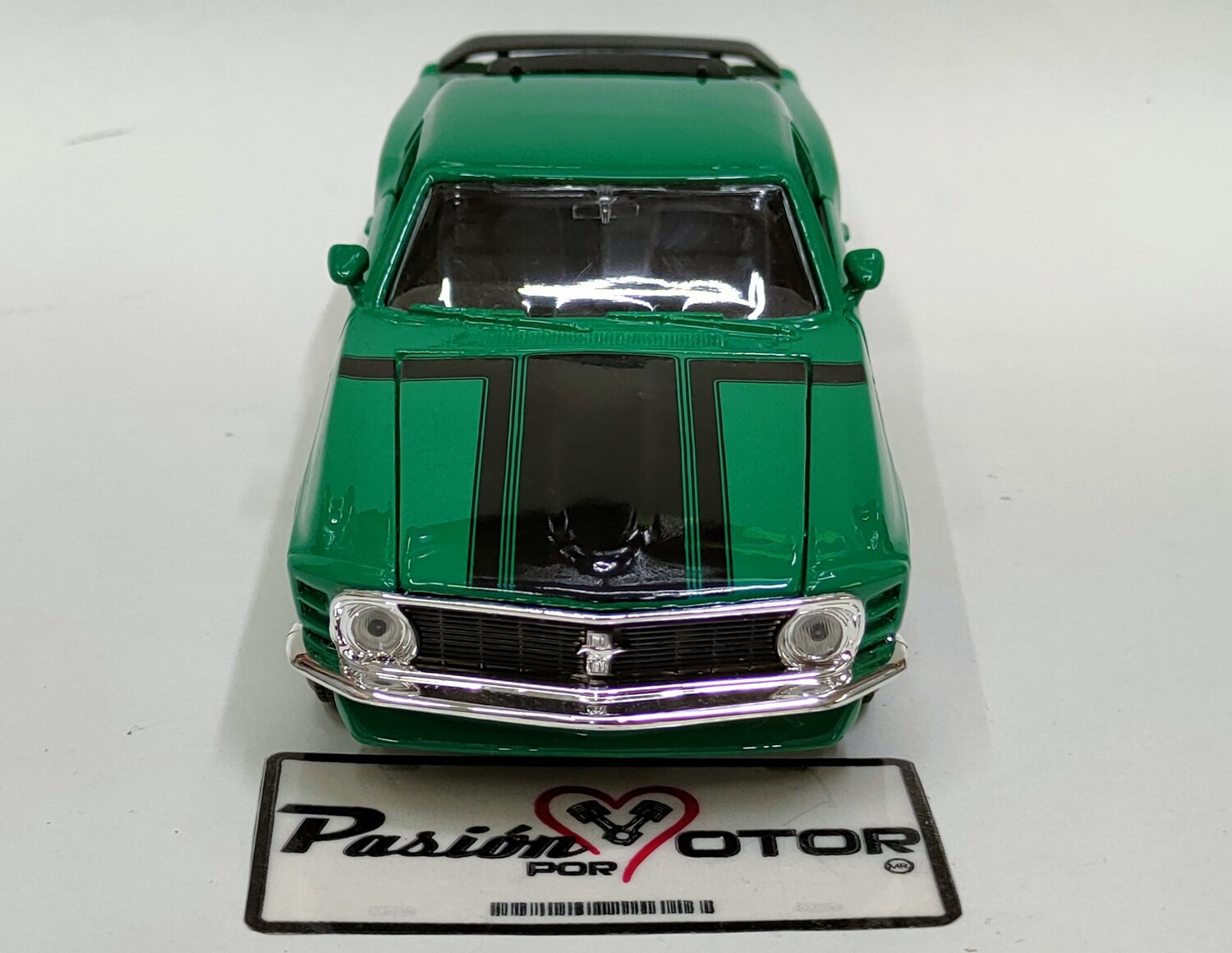 Maisto 1:24 Ford Mustang Boss 302 Coupe Fastback 1970 Verde franjas negras Special Edition Display a Granel