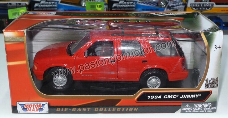 1:24 GMC Jimmy SUV 4 Puertas 1994 Rojo Motor Max C Caja