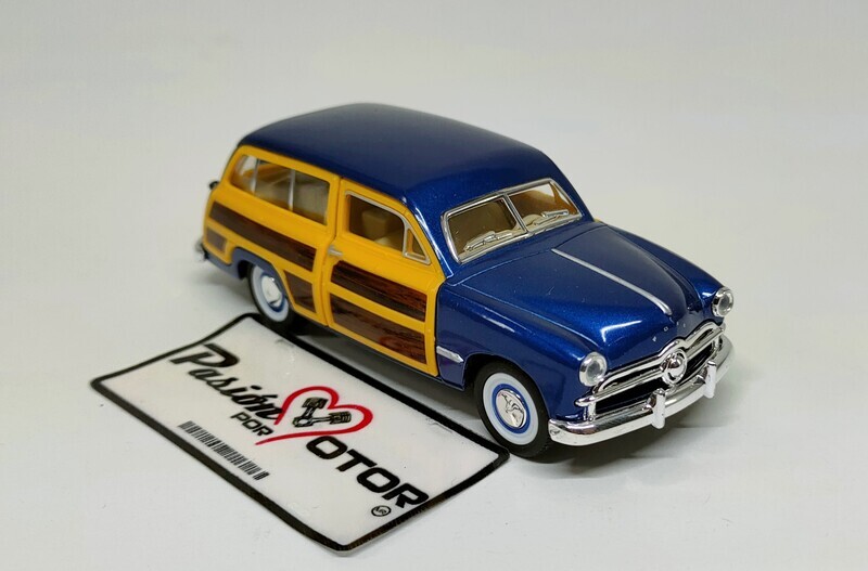 5 Pulgadas / 1:40 Ford Woody Wagon Guayín 1949 Azul KINSMART  Display a Granel 1:43 01998
