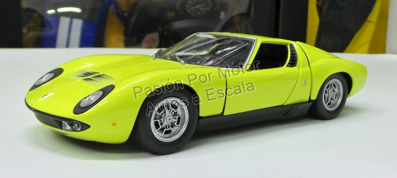 Motor Max 1:24 Lamborghini Miura P 400 S Coupe 1969 Amarillo Die Cast Collection Con Caja