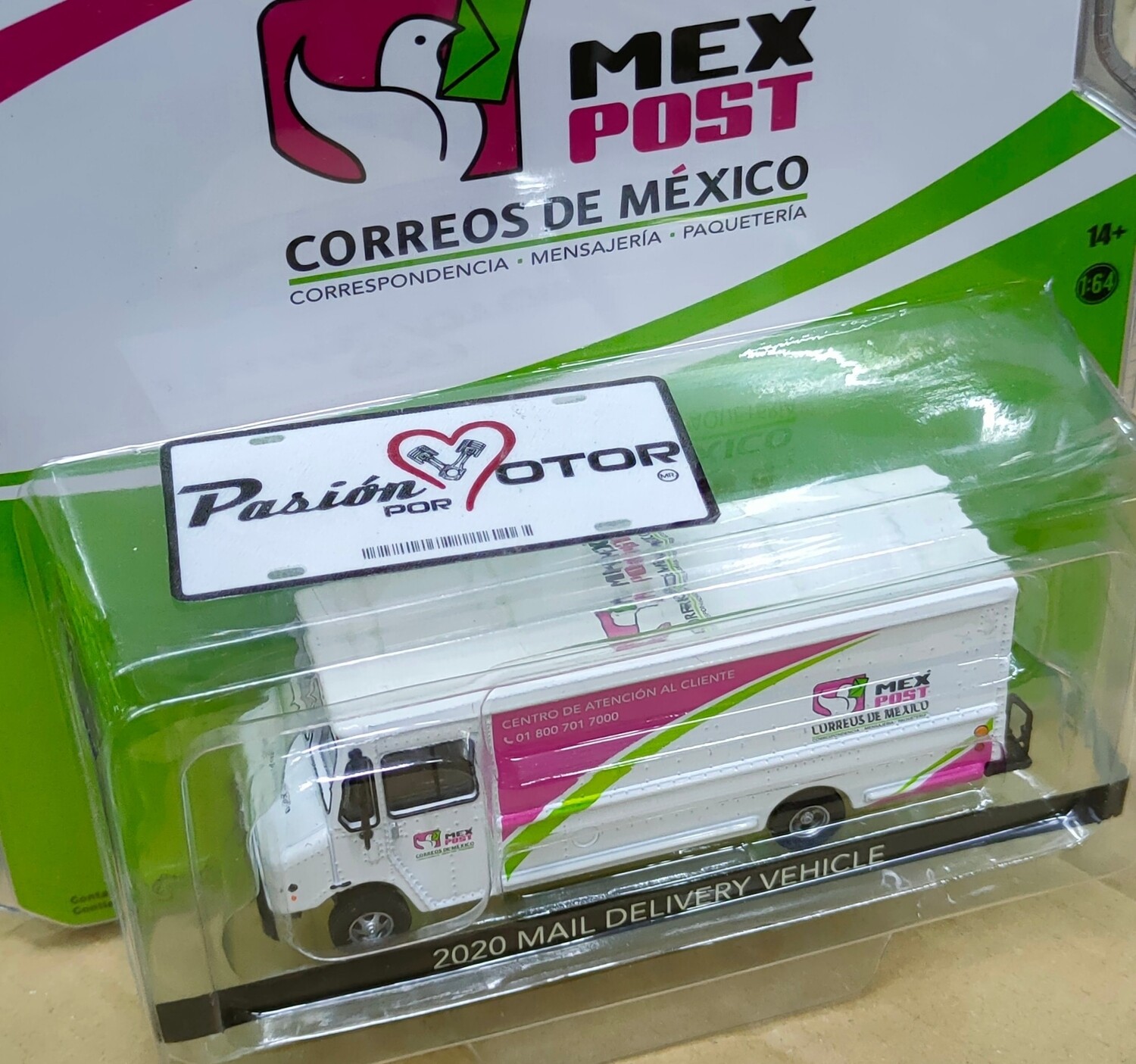 1:64 Mail Delivery Vehicle MexPost Correos de México Greenlight Exclusive En Blister ***