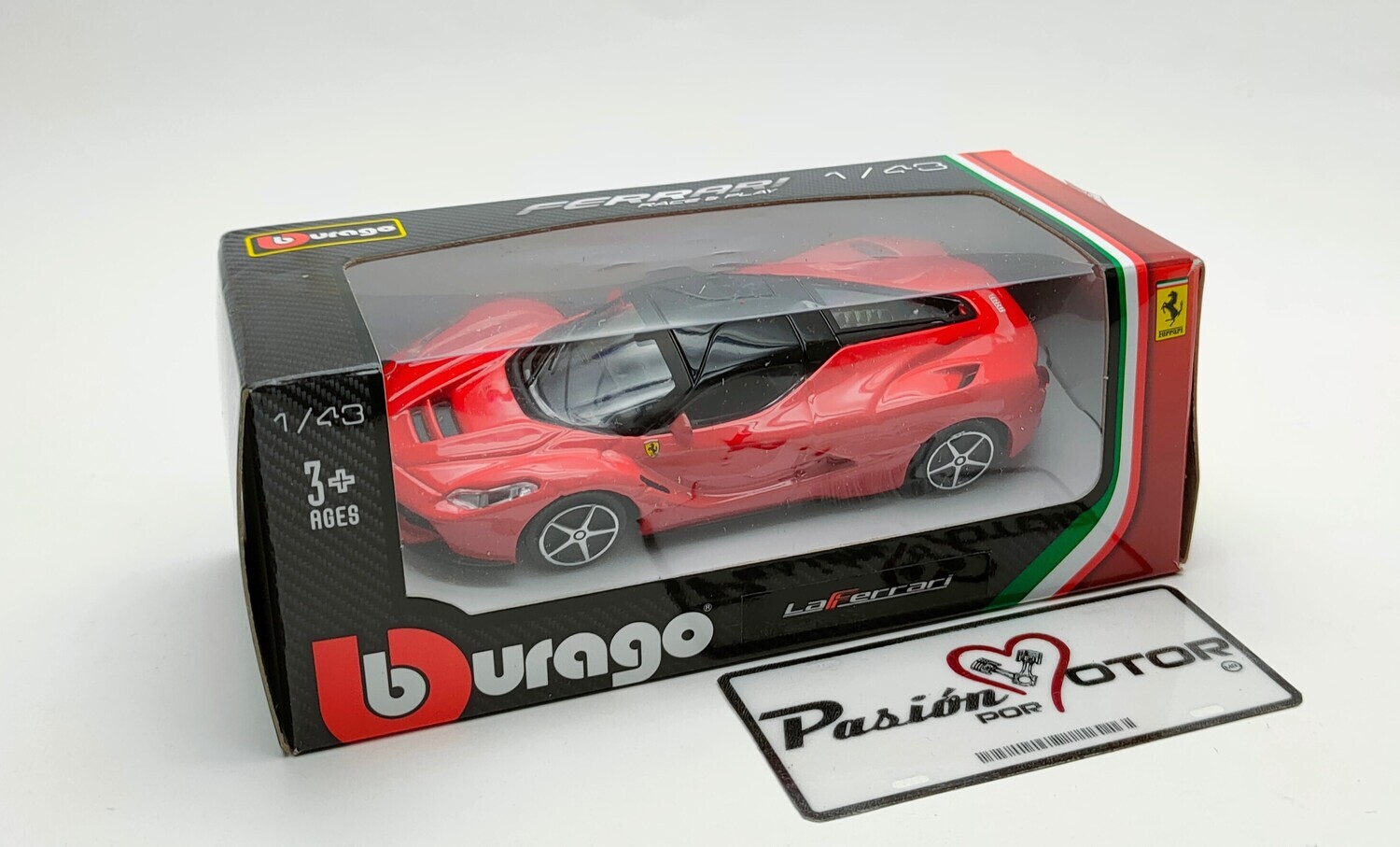 1:43 Ferrari LaFerrari Coupe 2013 Rojo Bburago Race & Play En Caja