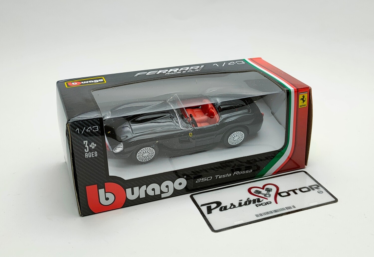 1:43 Ferrari 250 Testa Rossa Roadster 1959 Negro Bburago Race & Play En Caja