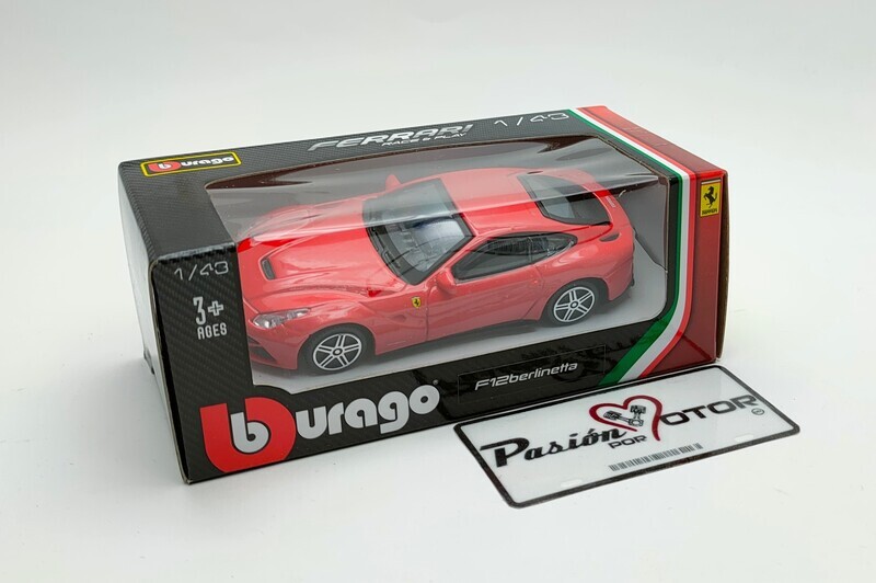 1:43 Ferrari F12 Berlinetta Coupe 2012 Rojo Bburago Race & Play En Caja
