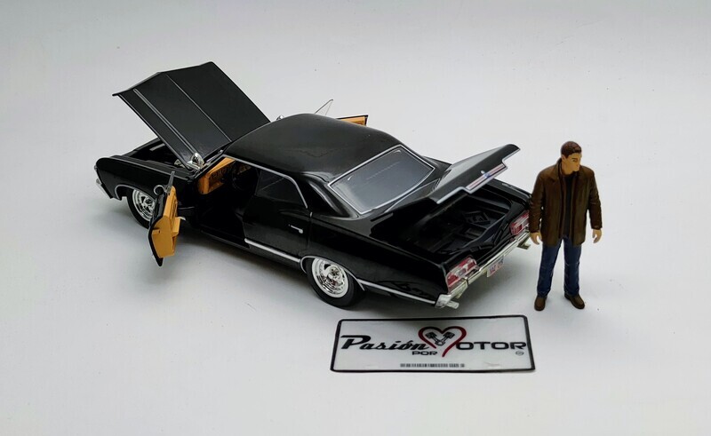 1:24 Chevrolet Impala SS Sport Sedan 1967 Negro &amp; Dean Winchester Supernatural JADA TOYS Hollywood Rides 02336