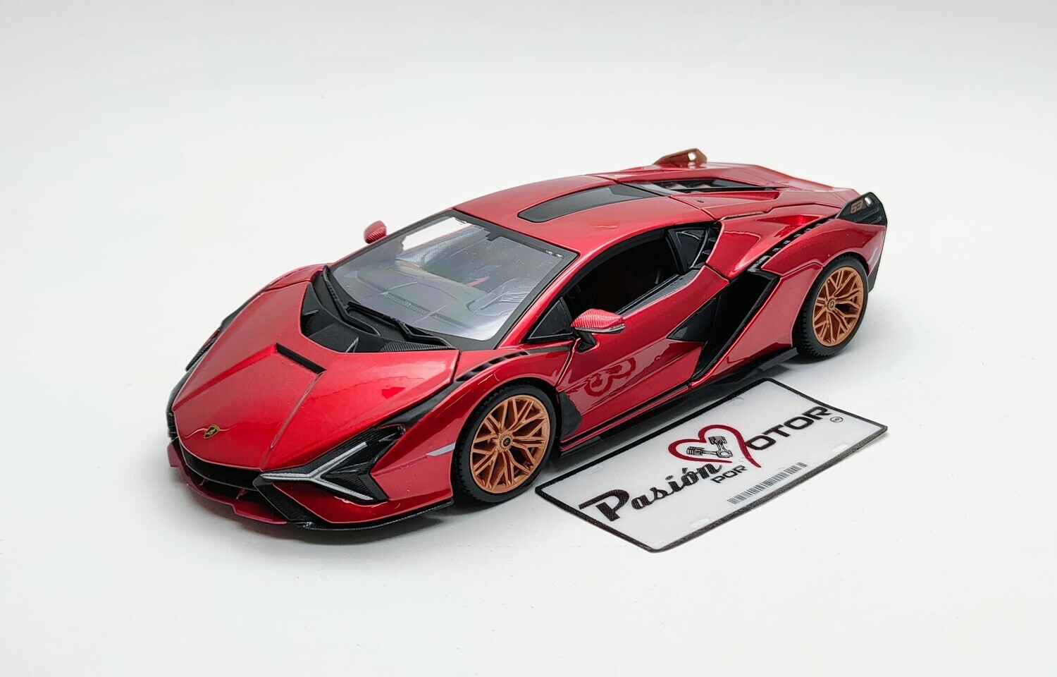 1:25 Lamborghini Sian FKP 37 Coupe 2019 Rojo BBURAGO 1:24 En Display a Granel