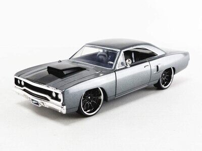 1:24 Plymouth Road Runner 1970 Gris Dom&#39;s Toretto Rapido Y Furioso 3 Reto Tokio JADA TOYS
