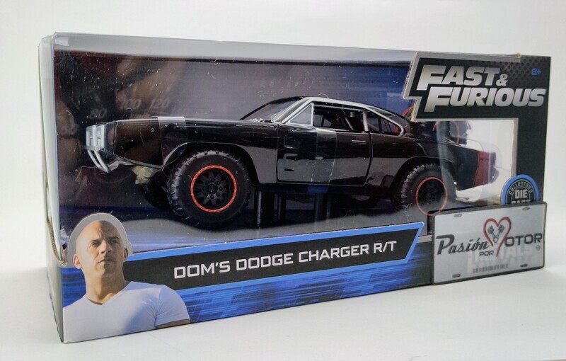 1:24 Dodge Charger Coupe 1970 Negro Off Road ¨ El Diablo ¨ Dom´s Toretto Jada Toys Rapido y Furioso 7