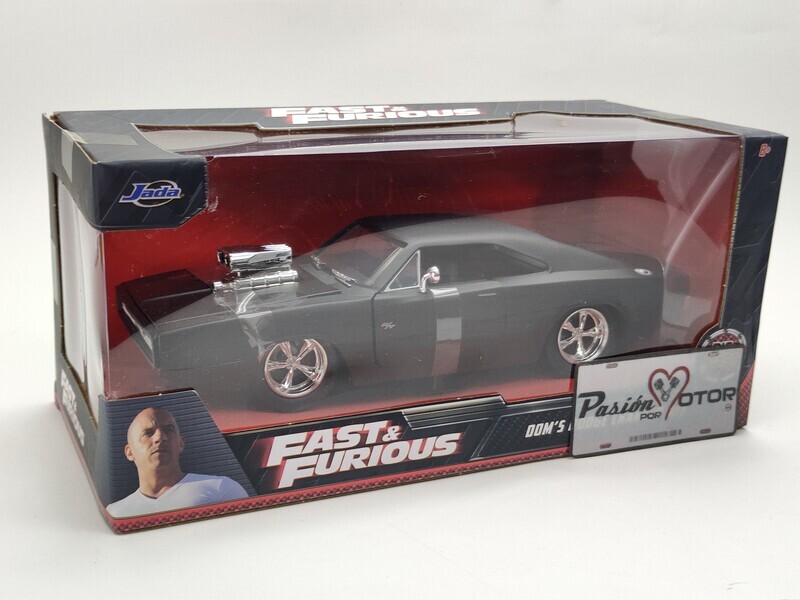 1:24 Dodge Charger R/T 1970 Negro Mate Dom's Toretto Rapido Y Furioso 4 Jada Toys