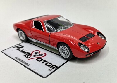 5 Pulgadas / 1:34 Lamborghini Miura P400 SV Coupe 1971 Rojo KINSMART En Display a Granel 1:32 04098