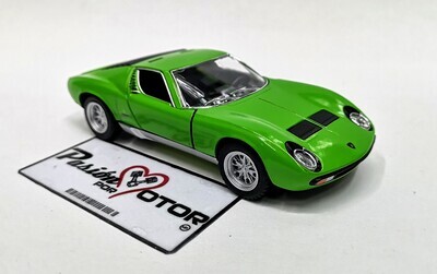 5 Pulgadas / 1:34 Lamborghini Miura P400 SV Coupe 1971 Verde KINSMART En Display a Granel 1:32 04099