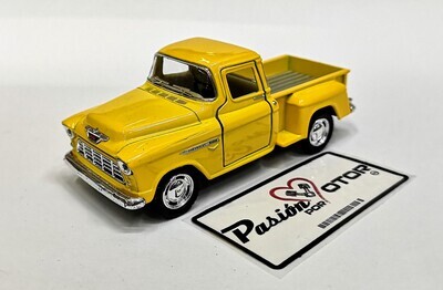 5 Pulgadas / 1:38 Chevrolet 3100 Stepside Pick Up 1955 Amarillo KINSMART En Display a Granel 1:32 02774