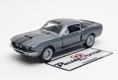 5 Pulgadas / 1:38 Ford Shelby GT-500 Coupe Fastback 2+2 1967 Gris con Franjas KINSMART En Display a Granel 1:32 02695