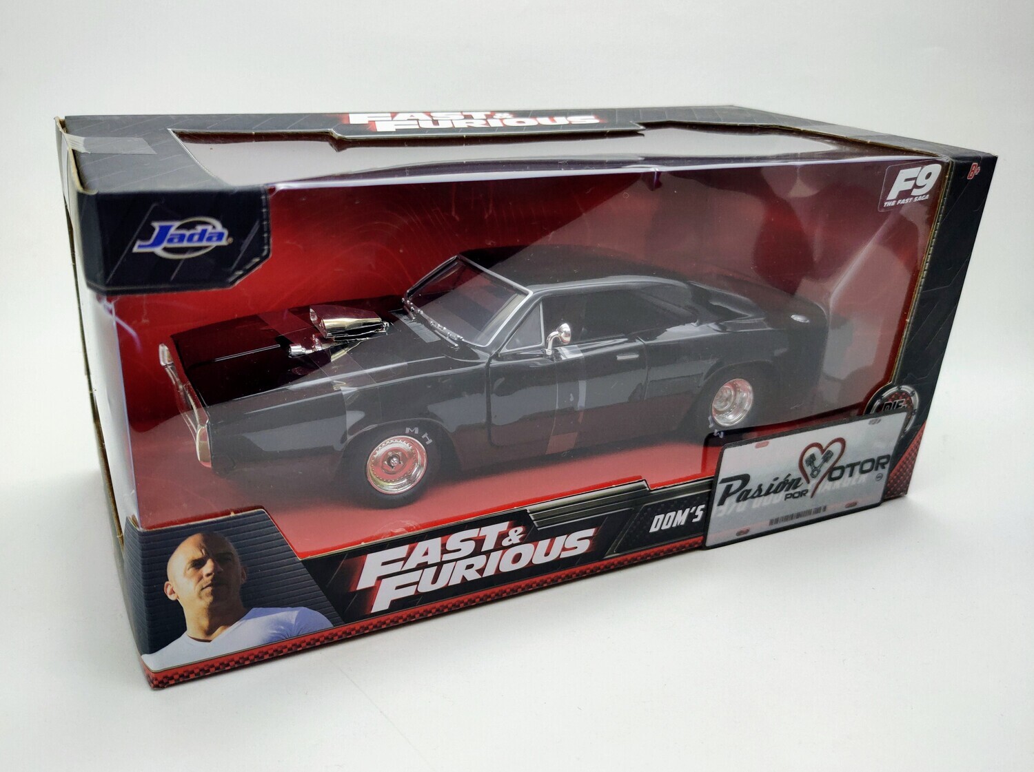 1:24 Dodge Charger 500 Coupe Dragster Dom's Toretto 1970 Negro Jada Toys  Rapido y Furioso 9