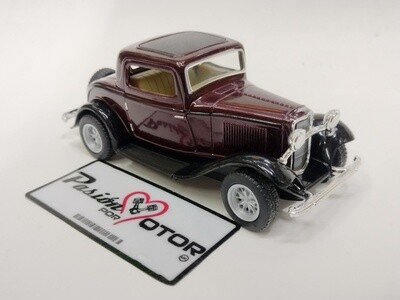 5 Pulgadas / 1:34 Ford 3 Window Coupe 1932 Borgoña KINSMART Display a Granel 1:32 01582