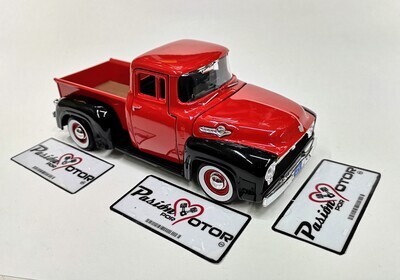 1:24 Ford F-100 Pick Up 1956 Bitono Rojo con Negro MOTOR MAX 02207 1:24 Ford F-100 Pick Up 1956 Bitono Rojo con Negro MOTOR MAX 02207