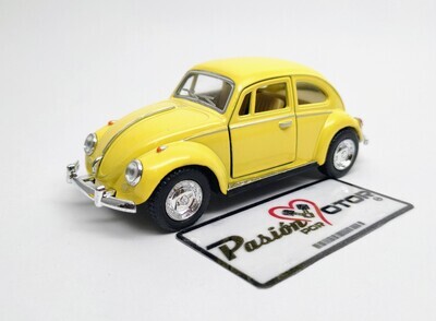 5 Pulgadas / 1:32 Volkswagen Beetle 1967 Amarillo Pastel De Fricción KINSMART En Display a Granel 04262