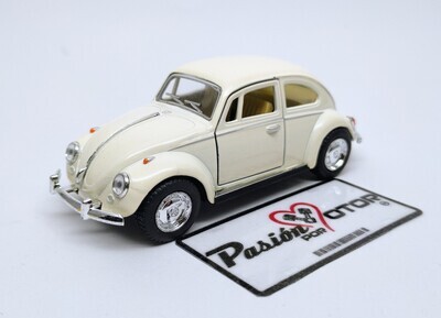 5 Pulgadas / 1:32 Volkswagen Beetle 1967 De Fricción Crema Pastel KINSMART En Display a Granel 04264