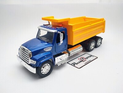 1:32 Freightliner 114SD Torton Gondola de volteo 2011 Azul y amarillo NEW RAY Long Haul Trucker 02224