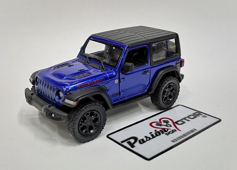5 Pulgadas / 1:34 Jeep Wrangler Rubicon Hard Top 2018 Azul KINSMART En Display a Granel 1:32 02779