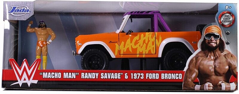 1:24 Ford Bronco 1973 Open Top C Figura WWE Macho Man Randy Savage Jada Toys Just Trucks En Caja