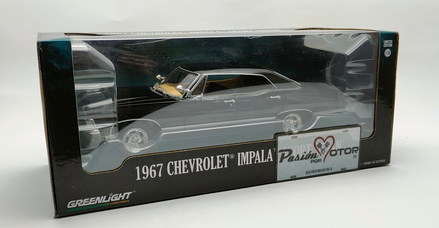 1:24 Chevrolet Impala Sport Sedan 1967 Negro Greenlight