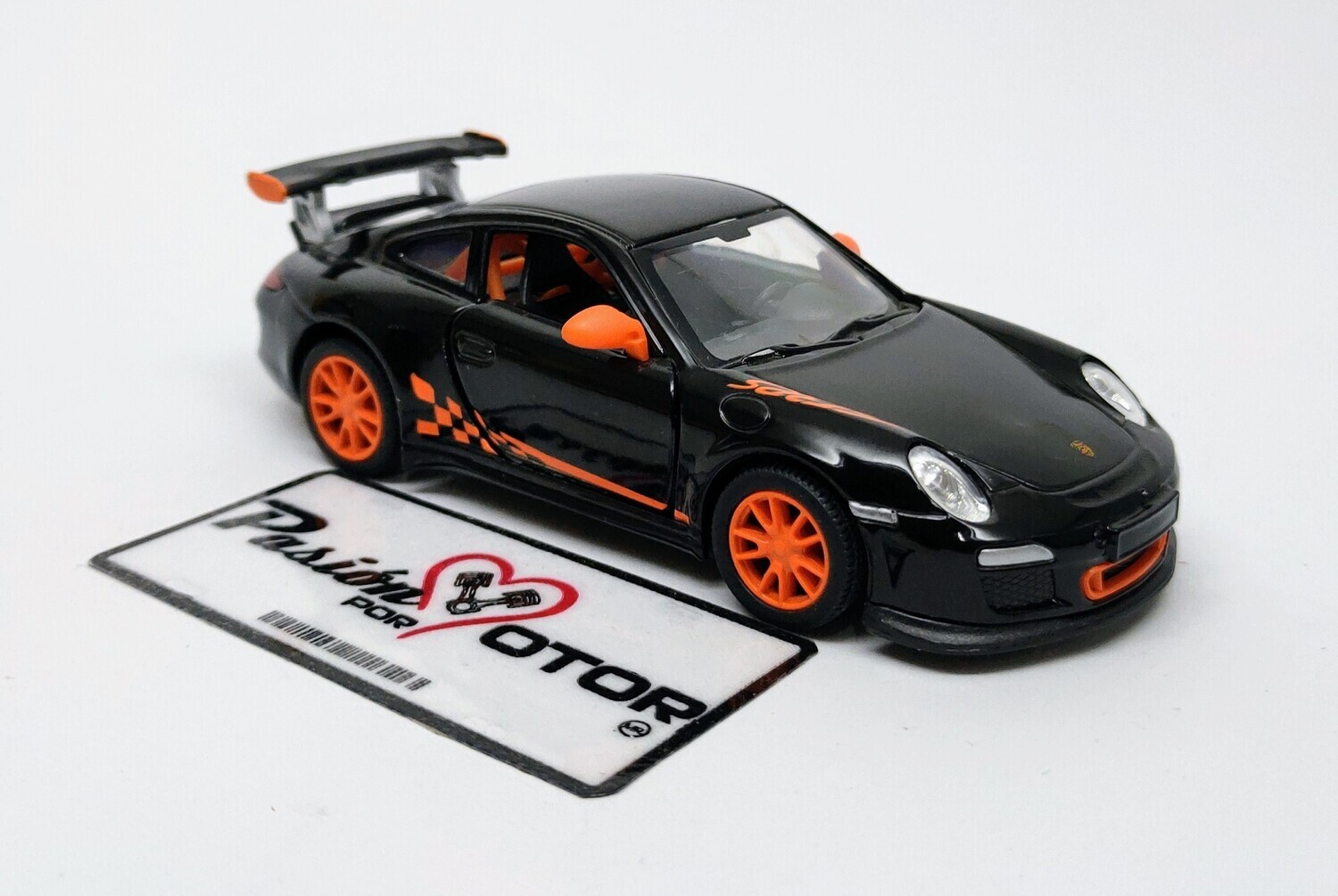 5 Pulgadas / 1:36 Porsche 911 (997) GT3 RS Coupe 2010 Negro KINSMART Display a Granel 1:32 02284