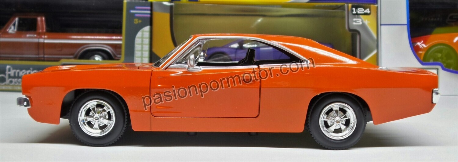 1:25 Dodge Charger R/T 1969 New Ray Muscle Car Collection C Caja 1:24