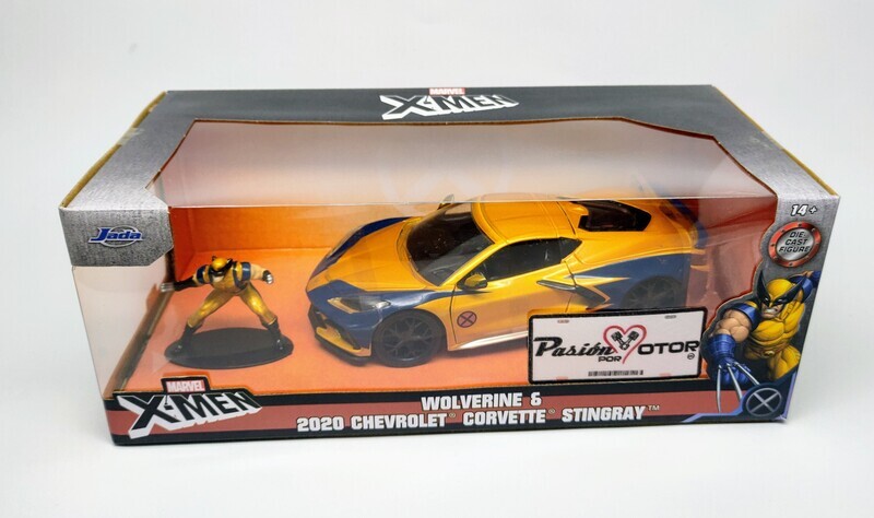 1:24 Chevrolet Corvette Stingray Coupe 2020 & Wolverine JADA TOYS Marvel X-Men