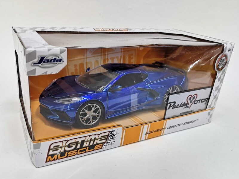 1:24 Chevrolet Corvette Stingray C8 Coupe Azul Candy 2020 JADA TOYS Big time Muscle
