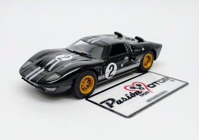 5 Pulgadas / 1:32 Ford GT40 MKII Coupe 1966 Heritage #2 Negro KINSMART En Display a Granel 02001