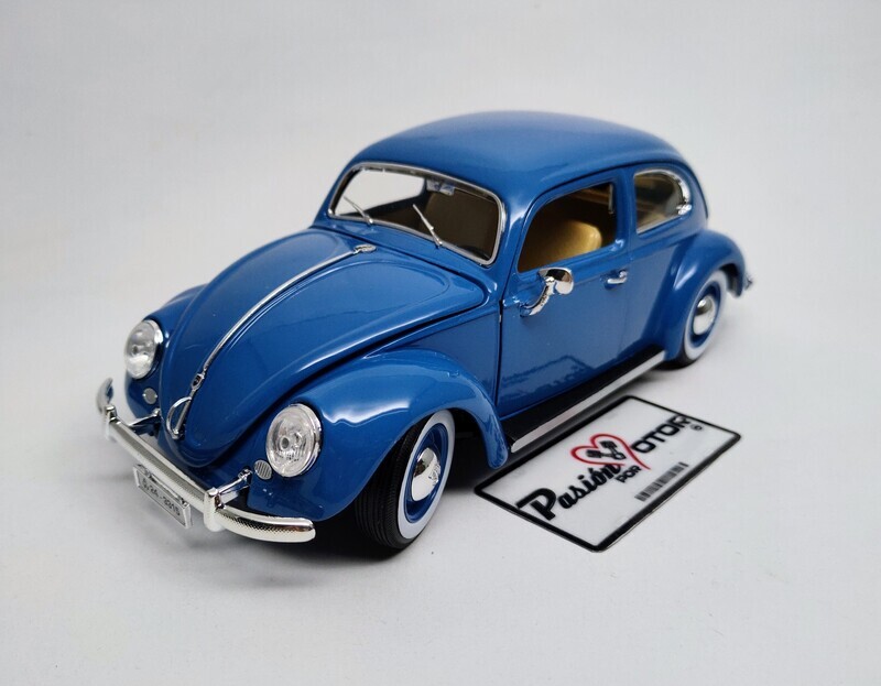 1:18 Volkswagen Beetle Kafer 1955 Azul BBURAGO Vocho Oval Window