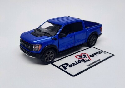 5 Pulgadas / 1:46 Ford F-150 Raptor Pick Up 2022 Azul KINSMART En Display a Granel 1:43 02775