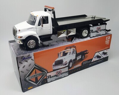 1:24 International Durastar 4400 2008 Grua de Plataforma Blanco Flat Bed JADA TOYS 00227