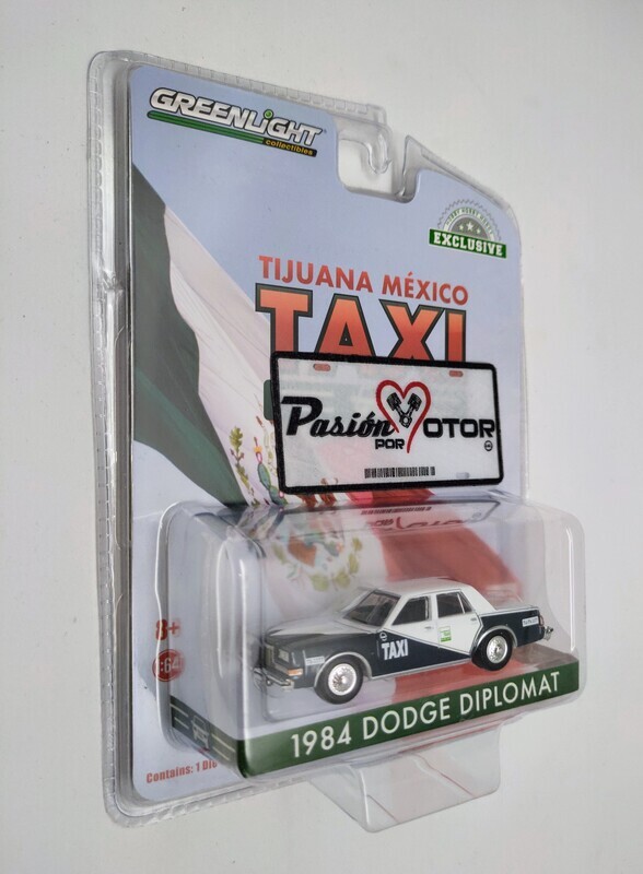 1:64 Dodge Diplomat Dart Sedan 1984 Taxi Tijuana Mexico Greenlight Exclusive