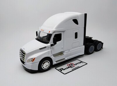 1:32 Freightliner Cascadia Tractocamion 2018 Cabina Blanco WELLY Transporter Display a Granel 03392